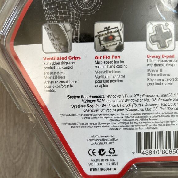 Nyko Air-Flo EX Fan Cooled Wired USB Controller for PC MAC Computer New Sealed - Picture 5 of 8